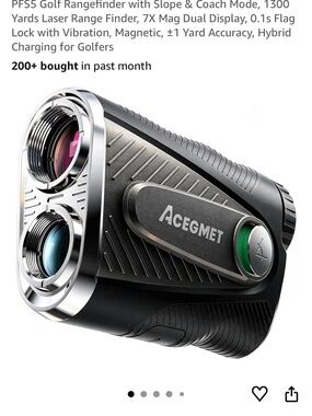 ACEGMET Golf Laser Rangefinder - Black with Silver Accents
